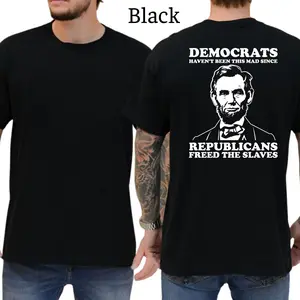 I Haven't Seen The Democrats This Mad T-Shirt, Abraham Lincon Qoute Graphics Shirt, Conservative Shirt, Funny Republican Tee, Dad Gifts, Casual Menswear, For Men