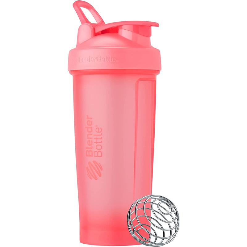 BlenderBottle Classic V2 Shaker Bottle | 28oz Protein Shake Cup, Light Pink