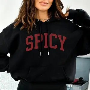 Spicy Crewneck Varsity Sweatshirt, Funny Sweatshirt, Sarcastic Sassy Sweatshirt, Cozy Sweatshirt