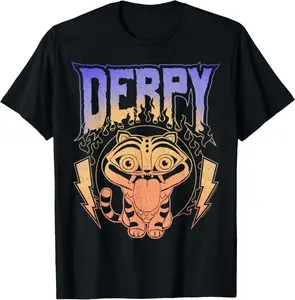 Derpy Retro Metal Band Style Logo T-Shirt