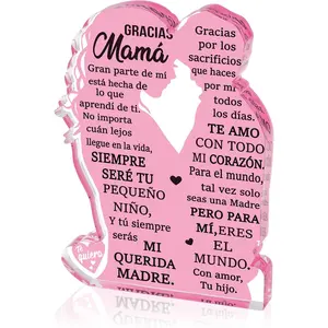 for Mom from Son - Spanish Mama Mom  Mother Son Embracing  Plaque Sign  Mother Ever Gifts Regalos para Mama Office Desk Birthday Mother's Day Christmas Keepsake Gifts