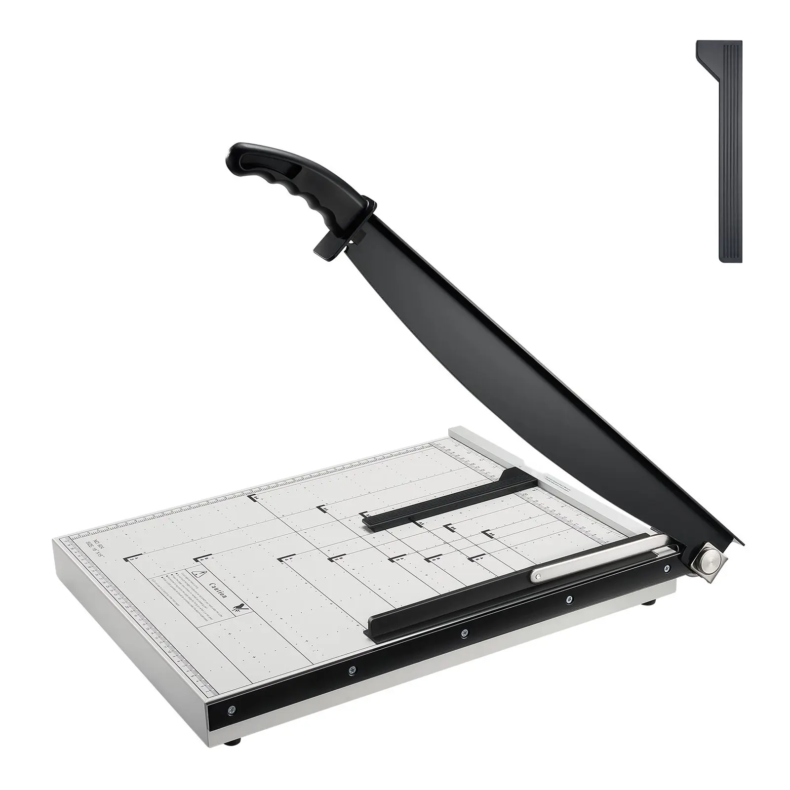 Paper Cutter Guillotine Trimmer, 18-Inch Cut Length, 20 Sheets Capacity, Heavy-Duty Guillotine Paper Cutter With Guard Rail And Blade Lock, Cardstock Cardboard Trimmer For Home Office School, Non-Slip Base And Accurate Grid