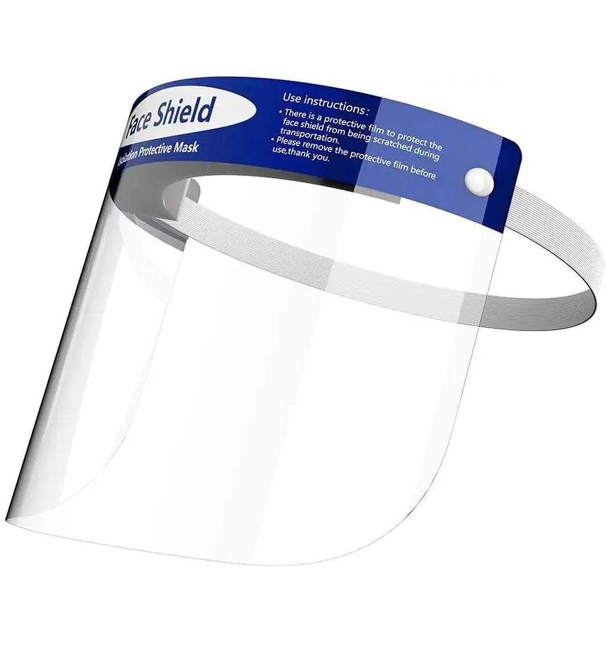 Stark USA 4-Pack Full Face Safety Shield, Full Cover Clear Anti-Fog Anti-Static Protector, Adjustable Band Foam Strip for Adults, Lightweight Comfortable Home Improvement Work Safety Equipment