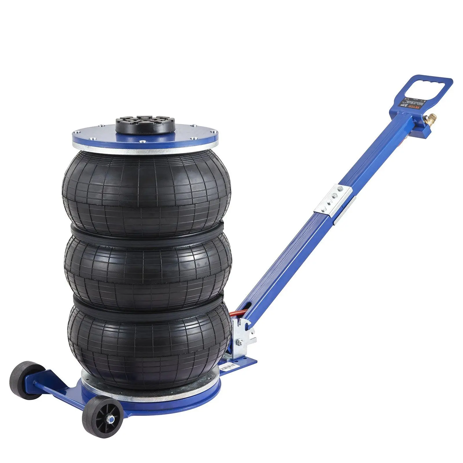 Air Jack, 5 Ton/11000 lbs Triple Bag Air Jack, Airbag Jack with Six Steel Pipes, Lift up to 18.5 inch/470 mm, 3-5 s Fast Lifting Pneumatic Jack, with Adjustable Handle for Car, Garage, Repair