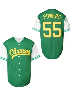 Kenny Powers Baseball Jersey #55, Men's Long Fitted Print Shirt Jersey Tee S-Xxxl, Body Sleeves, Casual Wear for All Seasons