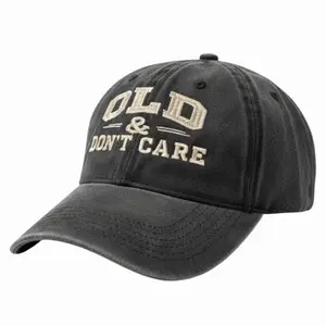 Old And Don't Care  Hat Perfect Gift For Dad Low Profile Dad Hat Pigment Dyed