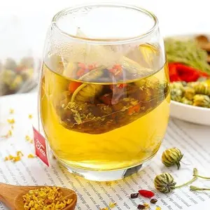 Liver Cleansing Tea Chrysanthemum Cassia Seeds Tea Bags,Chrysanthemum,Osmanthus,Honeysuckle Cassia Seeds,Burdock Root, Goji Berrys Combination of Floral Tea