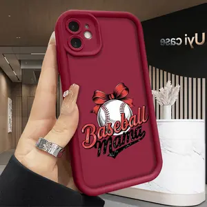 Uyi Case Game Day Baseball Quote Case for iPhone 17 Air 16 15 14 Pro Max 13 12 11 X XS Plus Rugged Durable Shockproof Anti-Scratch Soft Silicone Holiday Gifts Mother's Day Gift