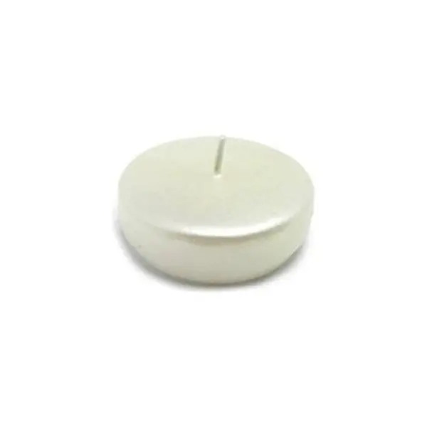 2 1-4 in. Pearl White Floating Candles -24pc-Box