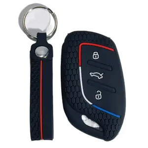 For MG Key Fob Case with keychain - All-Round Protection, Anti-Cracking & Anti-Fading, Compatible with MG5/MG6/ES5/MG4 EV/HS GT/ZS/EZS/EHS - Scratch & Impact Resistant Cover, Precise Button Cutouts for MG Vehicles, Car Key Protector, Vehicle Accessory