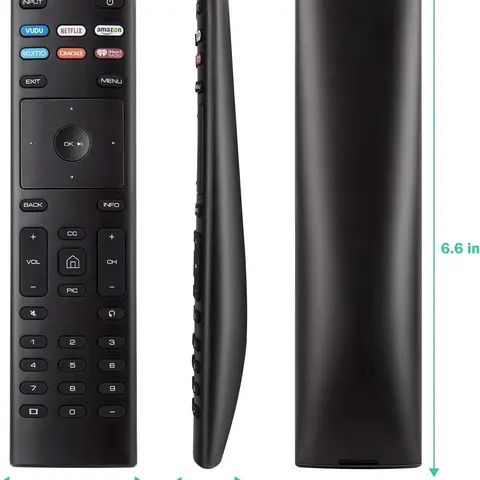 1* New XRT136 Plug-and-Play Infrared Button Remote Control Accessory for Vizio Smart TVs, 6 Keys, 40ft (12m) Range, Crackle-Fixing, Compatible with Vudu, Netflix (TikTok Shop Back to School), 1* New Remote Control