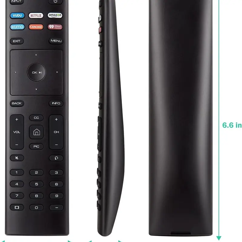 1* New XRT136 Plug-and-Play Infrared Button Remote Control Accessory for Vizio Smart TVs, 6 Keys, 40ft (12m) Range, Crackle-Fixing, Compatible with Vudu, Netflix (TikTok Shop Back to School), 1* New Remote Control