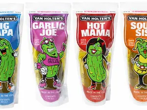 Van Holten's Pickle In A Pouch - Sour Hot Dill Garlic Rick Morty - 9oz Large - Grab N Go Snack
