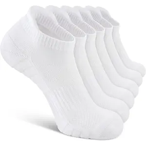 6 Pack Men's Ankle Socks With Cushion - Low Cut Athletic Sports Socks for Women Men 6-9/9-12/12-14