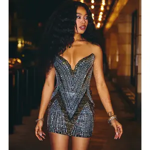 Jenny Rhinestone Bodycon Mini Dress