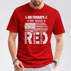 R.E.D. Friday Military Support T-Shirt – Remember Everyone Deployed Graphic Tee | Patriotic Red Shirt | Viral Veteran Support Top