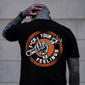 F*CK YOUR FEELINGS Bone Hand With Wrench unisex shirt, Hoodie, Sweatshirt, Spooky Season, October Vibes Only, bold graphic tee, graphic tee shirt, Aesthetic, Skeleton Graphic,Trendy, 90s, Daily Wear, spooky halloween shirt, tattoo tee