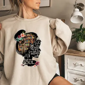 And Into The Library She Goes To Lose Her Mind And Find Her Soul Shirt, Read Banned Books, Book Lover Gift, Reading Book ILWIQ