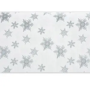 Silver Pearl Snowflakes Tissue Paper - 20in. x 30in. Sized Sheets (43B230) - Available in Different Quantities - Christmas Tissue Paper, Holiday Gift Wrap