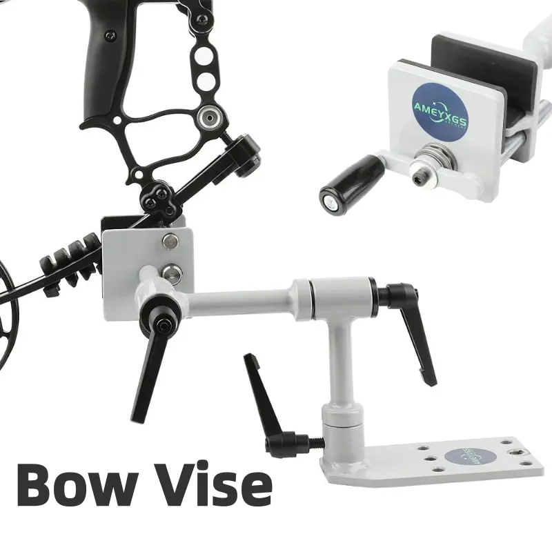 The 1pc bow adjusting frame firmly clamps the bow body without shaking. Multi-angle rotation design is suitable for compound bow, recurve bow and other special accessories for bow and arrow adjustment
