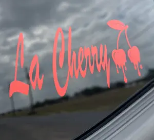 La Cherry 6in Red Vinyl Car/Truck Window Decal