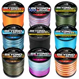 Beyond Braid Pro Grade PE Fibers Braided Fishing Line - 300yd Spool for Longer Trips, Low Stretch, Abrasion Resistant, Feel Every Bite, Increased Hookup Ratio, Less Wind Knots, Efficient Casts, Extended Lifespan, for Saltwater & Freshwater Fishing Stuff