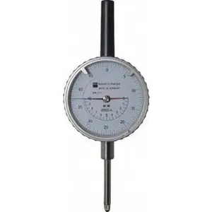 TESA Brown & Sharpe Dial Drop Indicator: 1" Range, 0-50 Dial Reading, 0.0005" Graduation, 2-1/4" Dial Dia 0.05" per Revolution, Vertical Lug Back, Revolution Counter 14.82016
