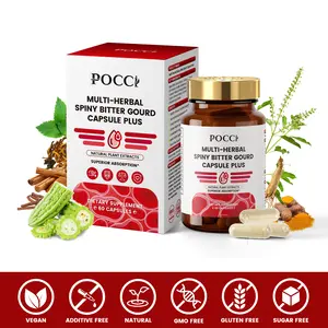 Pocci Multi-Herbal Spiny Bitter Gourd Capsule Plus - 60 Vegan Capsules for Blood Sugar Support, Natural Ingredients, 2-Month Supply - Healthcare#Summervibes
