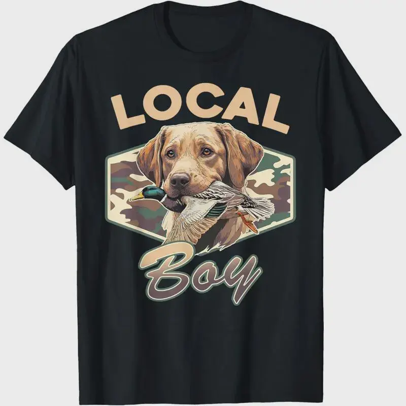 Youth and Adult Camo Southern Local Boy Shirt, Labrador Duck Hunting Outdoor Nature T-Shirt, Trending Summer Outfit,Gift For Dad and Son