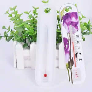 Greenhouse Hanging Thermometer, Indoor Outdoor Precision Temp Monitor, Decorative Floral Design, for Greenhouse, Garden, Home