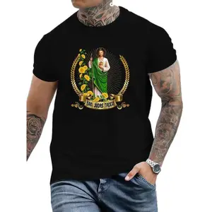San Judas Tadeo Shirt - Mexico's Defender of Lost Causes Devotion Tee! 100% Cotton Blessed Garment For Catholic Community. Faith-Favorite Soft Comfort San Judas Devotees, Mexican Americans, Catholic Community, Gift for Believers, Hispanic Heritage
