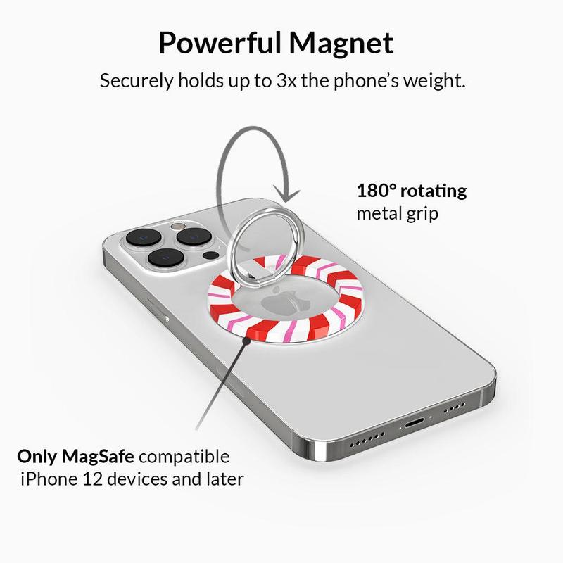 Velvet Caviar Peppermint Princess MagSafe Grip Ring – Magnetic Phone Grip with 1,600g Magnet, Stand, and Secure Hold for iPhone Cases Velvet Caviar Peppermint Princess MagSafe Grip Ring – Magnetic Phone Grip with 1,600g Magnet, Stand, and Secure Hold for iPhone Cases