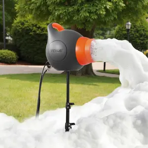 VEVOR Foam Machine, 115 W Party Foam Cannon, Portable Foam Maker with a Tripod Stand, Powerful Foam Party Machine, for Backyard, Pool, Outdoor Events, Birthdays, Celebrations and Party, Grey & Orange