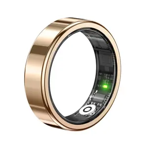 multifunctional Hyprliving Smart Ring Remote Control Fitness Sleep Tracker Heart Rate Monitor Touch Screen Lighting Steel Ceramic App Control