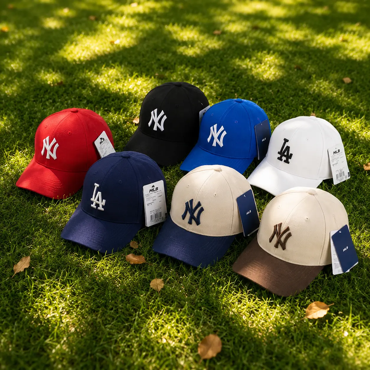 New Era MLB 9FORTY Adjustable Strapback Dad Hat New York Yankees NY Los Angeles Dodgers LA Baseball Cap Curved Brim World Series Side Patch Embroidered Logo Streetwear Unisex