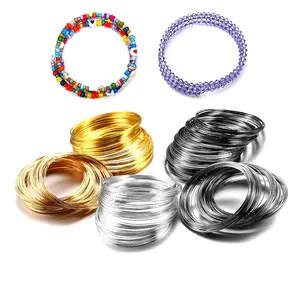 New Memory Steel Wire Bracelet Diy Hand String Accessories Beads Jewelry Material Bracelet Iron Ring Wire Circle Circle Beaded Bracelets