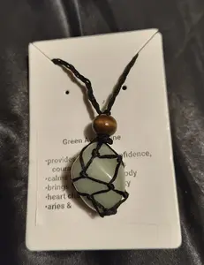 Handcrafted green aventurine necklace