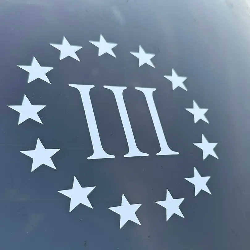 3% PATRIOT DECAL 6”