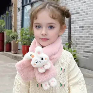 Scarf, Autumn Winter Cute Baby Girl Toddler Warm Plush Neck Warmer, Suitable for Daily Wear Ages 2-10, Christmas Gift