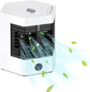 Small Portable Fan, Desktop Table Fan 2 Speeds, 6.7in Mini USB Fan with Handle, Personal Fan for Sleeping, Quiet Fan for Bedroom Home Office, White