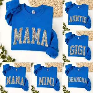 Royal Blue Custom Mama Sweatshirt, Mothers Day Gift, Personalized Grandma Sweatshirt, Gigi Sweatshirt, Grammy Mimi Nonny Mommy Honey Shirt