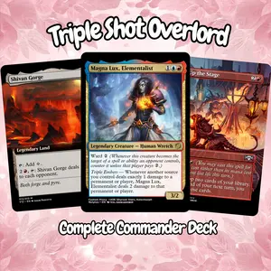 Triple Shot Overlord Commander 100 Card Deck + Tokens | EDH Proxy