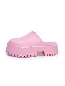 women's fashionable solid color platform slides, casual comfortable soft sole slippers for indoor outdoor wear, all-match slippers for daily wear, walking shoes