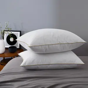 PEACE NEST Grey Goose Feather Pillow for Comfortable Sleep Soft Durable Design Ideal for Bedding Enhances Restful Night's Sleep
