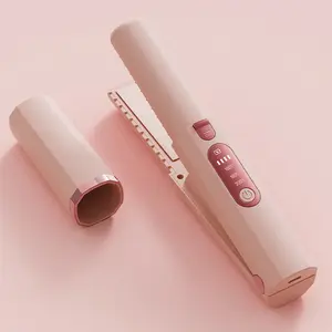 Wireless Hair Straightener & Curler, Wireless and Convenient Straightplate Clamp, Cordless Hair Styler - Flat Iron& Curling Iron, Suitable for Both Straight and Curly Hair., Portable for Travel,  At Home and in the Office