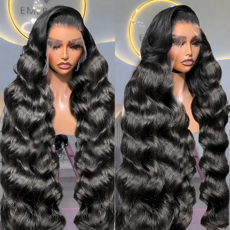 MYLOCKME Brazilian Hair Body Wave 13x6 Lace Frontal Human Wig Pre Plucked 13x4 HD Transparent Lace Frontal Wig For Women 180Density blackfriday