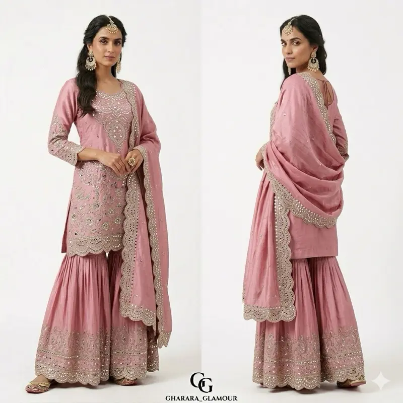 Women's Ethnic Casual Boho Bohemian Original Sharara Dress - Lady's Comfortable Casual Wear Outfit
