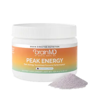 BrainMD - Peak Energy Powder - Fast-Acting, Sustained Focus and Performance