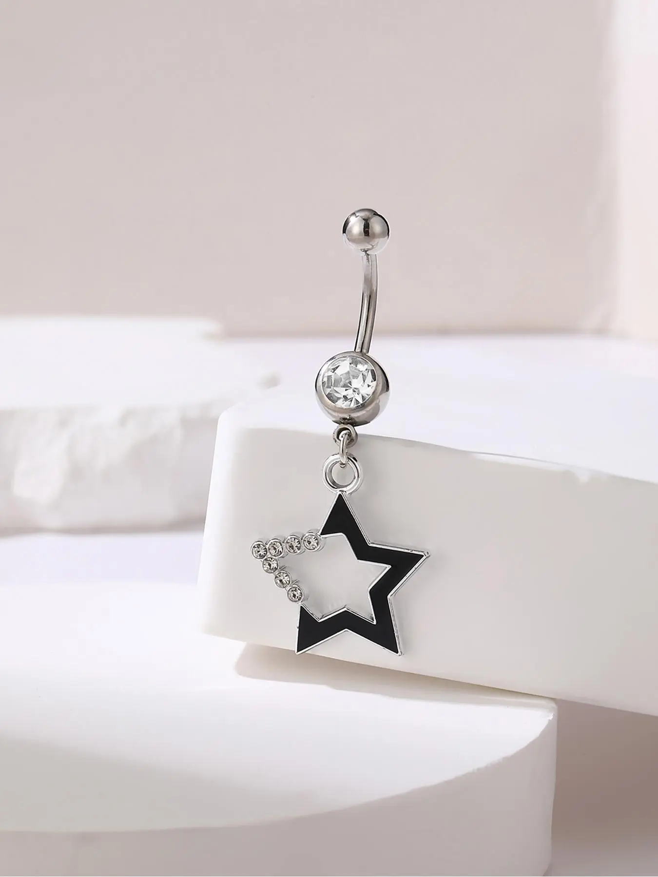 2024 New Style Star Design Belly Ring, Navel Piercings, Fashionable Belly Piercing Jewelry for Women & Girls, Casual Body Jewelry for Party, Daily Clothing Decor