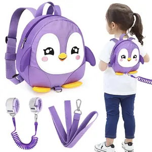 BY-005 Toddler Harness Backpack with Leash, Cute Dinosaur Kid Backpacks with Anti Lost Wrist Link, Mini Child Harness Leash Walking Wristband Baby Protection Belt for Girls Aged 1-3 Years